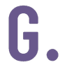 logo - letra G maiúscula com um ponto